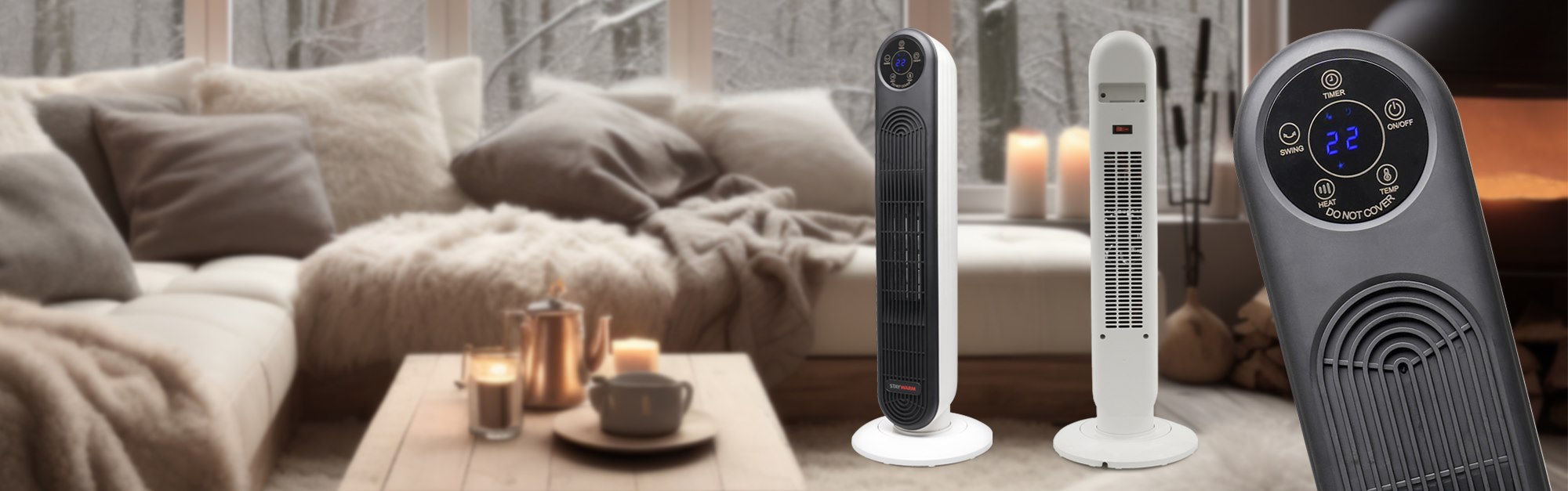 Digital Tower Heater with Remote Control