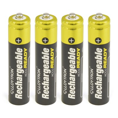 Lloytron 4pk NIMH AccuReady Battery - AAA 800mAh Ready To Use