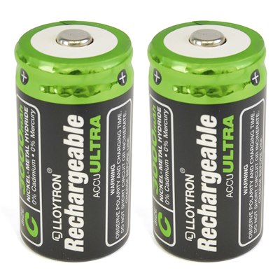 Lloytron 2pk NIMH AccuUltra Battery - C 3000mAh