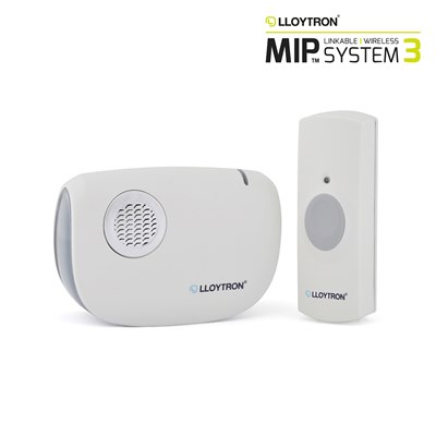 MIP3 - DingDong Battery Operated Portable Door Chime Kit - White