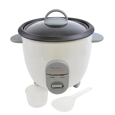 KitchenPerfected 350w 0.8Ltr Automatic Rice Cooker - White