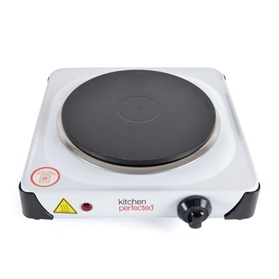 KitchenPerfected 1500w Single Hotplate - White