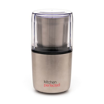 KitchenPerfected 200w 70g Spice / Coffee Grinder - Brushed Steel