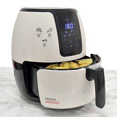 KitchenPerfected E6703WI 4.0Ltr Digi-Touch Air Fryer - Cream 