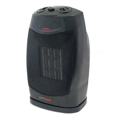StayWarm 1500w Oscillating PTC Ceramic Fan Heater - Black