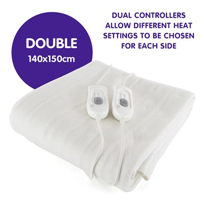 Lloytron Stay Warm Electric Blanket Heated Double 3 Heat Setting 140x150cm F903 for sale online 