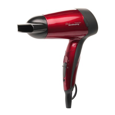 Paul Anthony ''Travel Dry'' 1200w Travel Hair Dryer - Hot Red