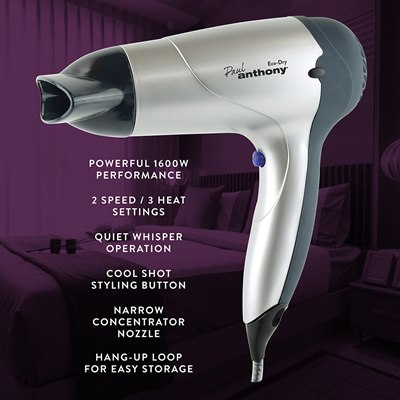 Paul Anthony Eco Dry 1600w Hair Dryer Silver