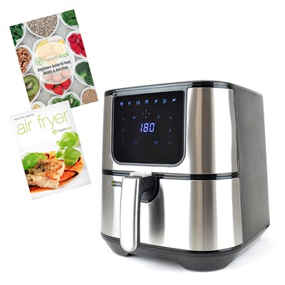 Health Kick 5.5Ltr Digi-Touch Air Fryer (Family Size) - Stainless Steel