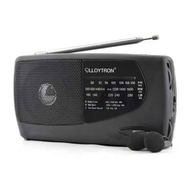 Lloytron 3 Band 'Sports' Personal Radio with Earphones