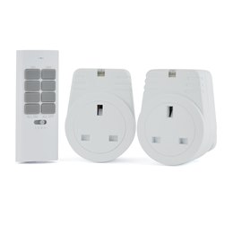 A1211WH RapidResponse 2x 1Kw Remote Controlled Sockets - White