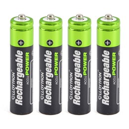 B014 Lloytron 4pk NIMH AccuPower Battery - AAA 550mAh