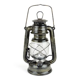 D1201AB HomeLife ''Ottawa'' LED Storm Lamp - Antique Brass