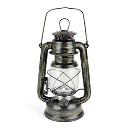 D1201AB HomeLife ''Ottawa'' LED Storm Lamp - Antique Brass (IUEG)