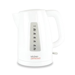 E1526WH KitchenPerfected Eco-Friendly 3Kw Fast Boil Cordless Kettle - White