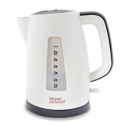 E1526WI KitchenPerfected Eco-Friendly 3Kw Fast Boil Cordless Kettle - Cream