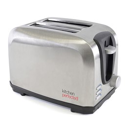 E2019BS KitchenPerfected 2 Slice Wide Slot Toaster - Brushed Steel