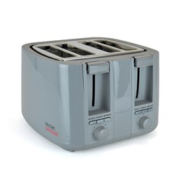 Black Decker 2-Slice Extra Wide Slot Toaster, Iron, Blue & Gray