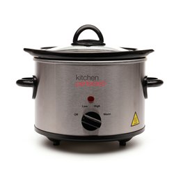E3016SS KitchenPerfected 1.5Ltr Round Slow Cooker - Stainless Steel