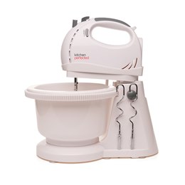 E5434WH KitchenPerfected 300w Hand Mixer with 2ltr Rotating Bowl - White