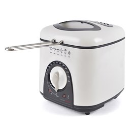 E6010WI KitchenPerfected 1.0Ltr Compact Deep Fryer - Cream