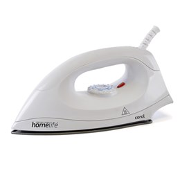 E7051 HomeLife ''Coral'' 1200w Dry Iron - Non-Stick Soleplate - White