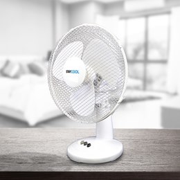 VYTRONIX Desk Fan 9 inch 23cm 38W Oscillating 2 Speed Portable Quiet Home Office Cooling 