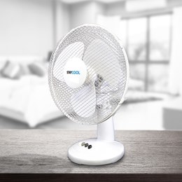 F1011WH StayCool 12'' (30cm) Desk Fan - White