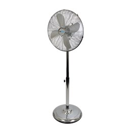 F1226CH StayCool 16'' (40cm) 50w Metal Pedestal Fan - Chrome