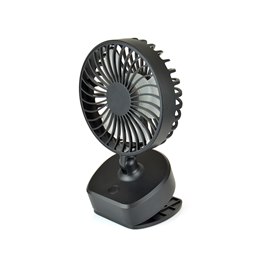 F1905BK StayCool Mini 4'' Portable USB Rechargeable Clip Desk Fan - Black