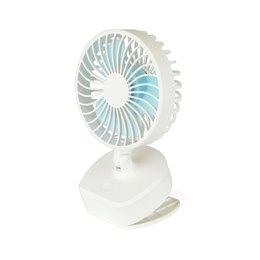 F1905WH-A StayCool Mini 4'' Portable USB Rechargeable Clip Desk Fan - White