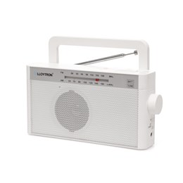 N2408WH Lloytron 2 Band 'Rhythm' Rechargeable Portable Radio - White
