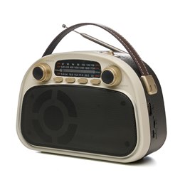 N6408CR Lloytron 3 Band 'Acapulco' Rechargeable Portable Radio + MusicStream - Cream