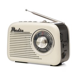 N6409CR Lloytron 3 Band 'Rio' Rechargeable Portable Radio + MusicStream - Cream
